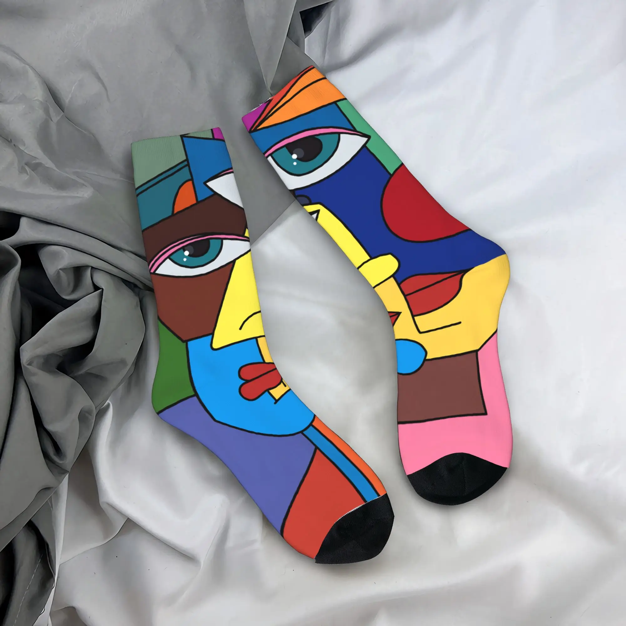 

Носки-балаклавы с изображением Пабло Пикассо, унисекс, удобные модные носки, зимние уличные носки с противоскользящим рисунком, подарок