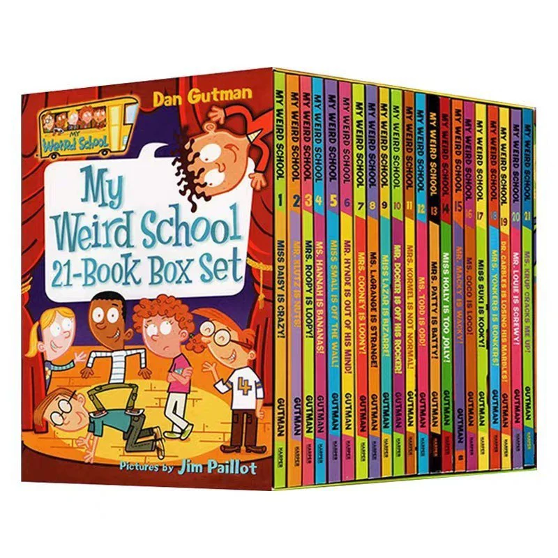 My Weird School 21-Book Box Set Dan Gutman Children Funny Chapter Book Kids English Reading Story Books Early Learning