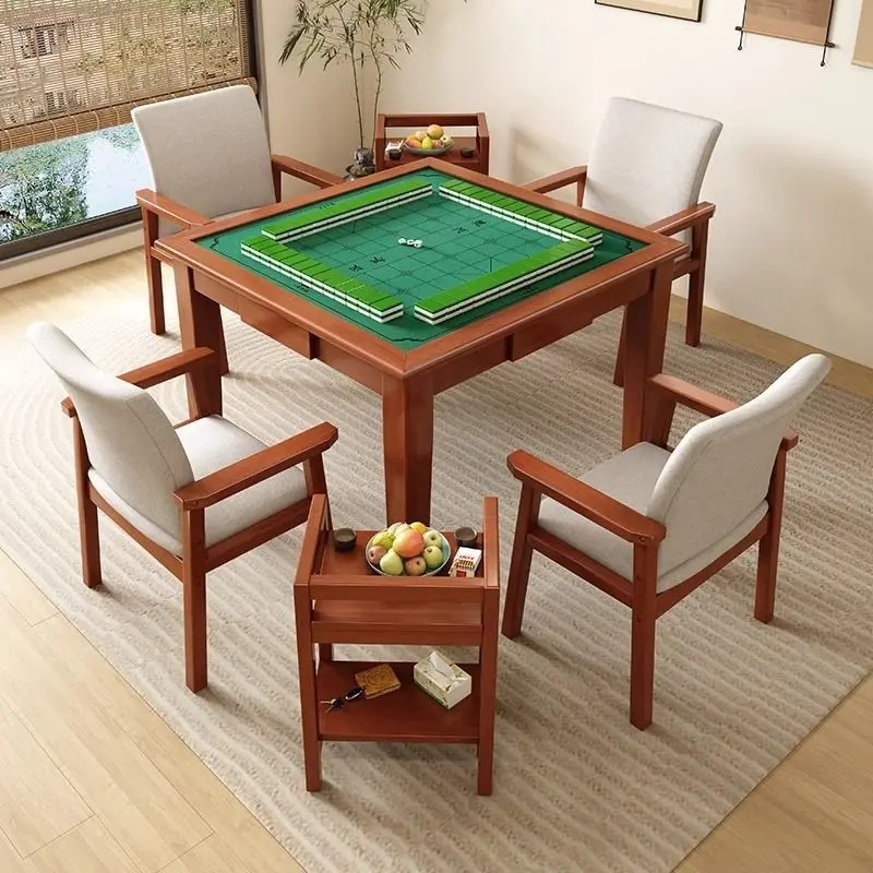 

Household solid mahjong table hand rubbing egg chess and card table soft bag chair
