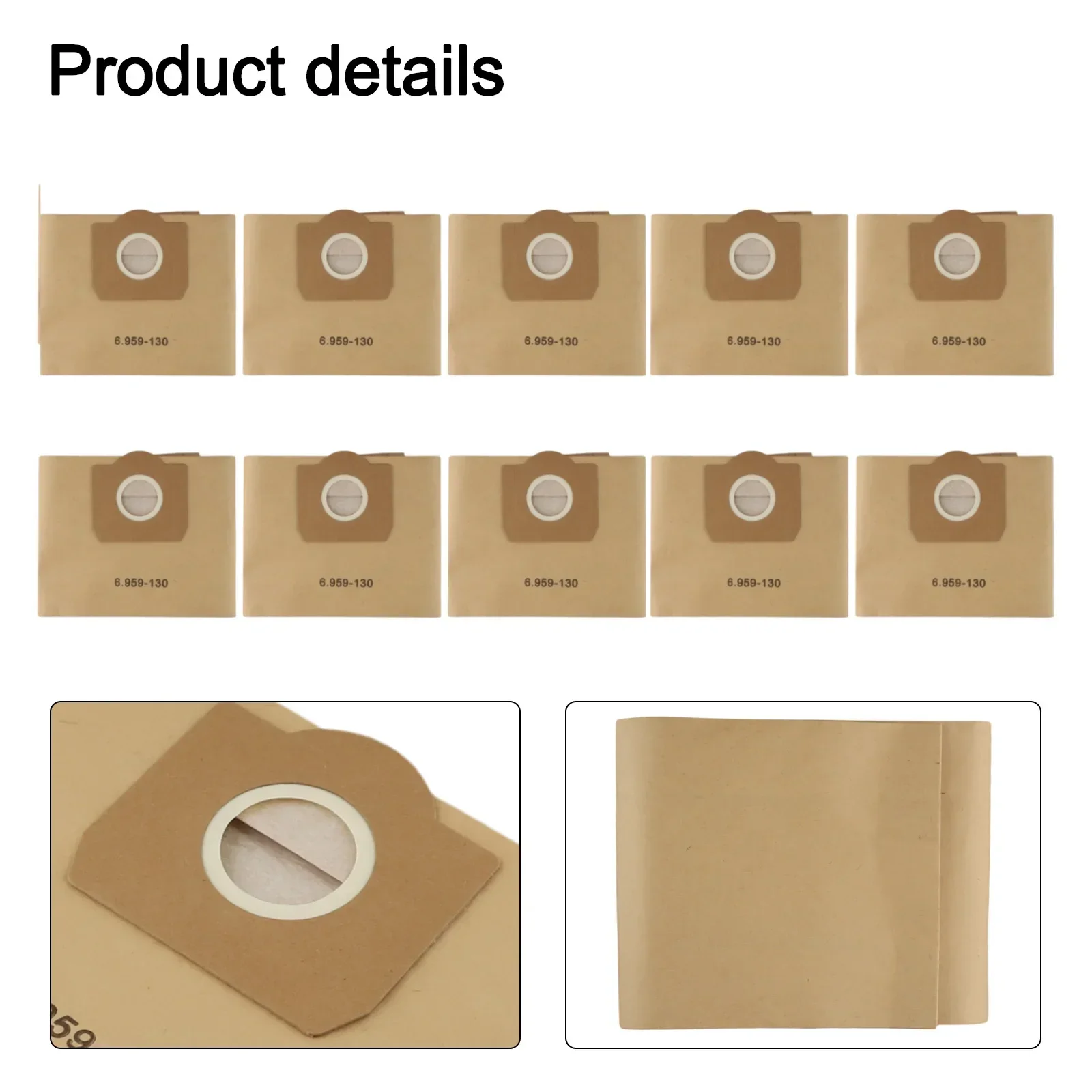Cost-effective Cleaning Dust Collection Bags 80.3*22.2cm Paper Filter Bags Cost-effective Pack Maintenance Convenience
