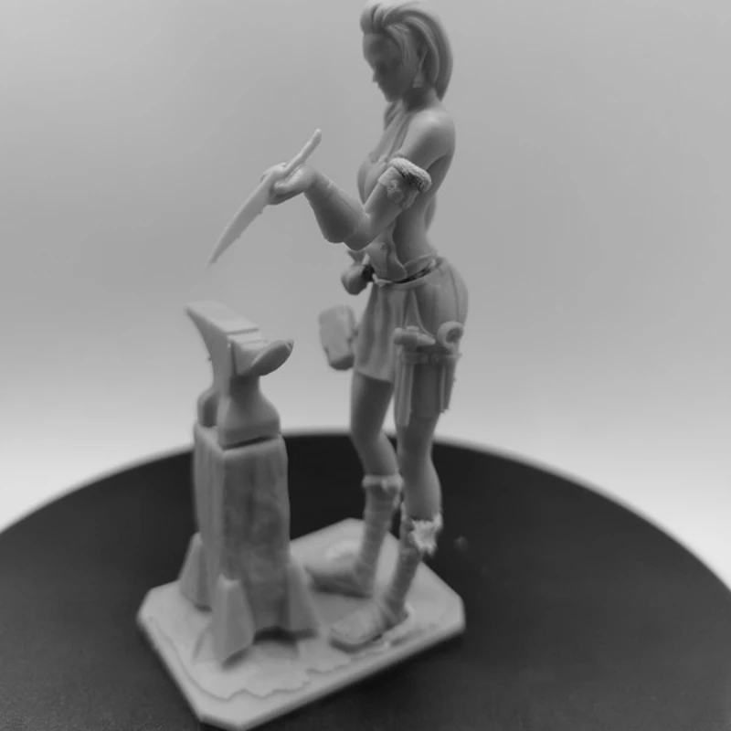 

Масштаб 1/24, 80 мм, фигурка из смолы, кованая девушка, сборная модель, комплект, в разобранном и неокрашенная 3D-статуя, игрушка