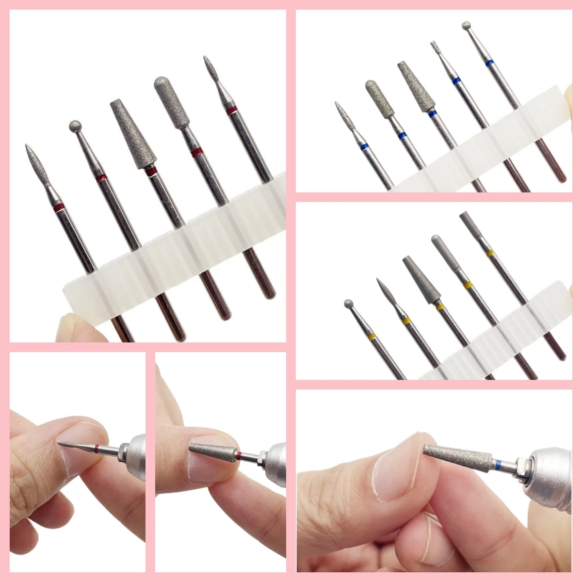 5 Teile/satz Diamant/Silikon Nagel Dill Bit Fräser für Maniküre Schleifen Bits Entfernen Bohrer Polnischen Nail art Werkzeuge zubehör