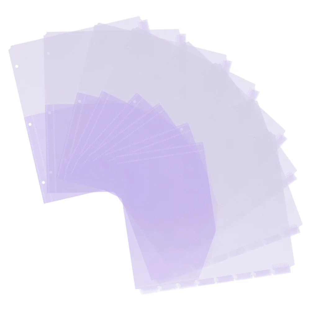 แฟ้มใส่เอกสาร A4 แบบมีสี 8 ชิ้น พร้อมช่องใส่เอกสารแบบโปร่งใส สำหรับจัดระเบียบเอกสารในสำนักงาน