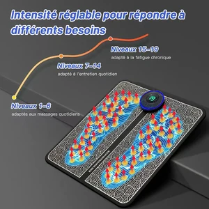 Electric Foot Massager Stimulation Pad, light massage with remote control, mode 8, 19 levels of strength, relieve foot pressure 7 MAIN SALES MASSAGER SHEETS - №1