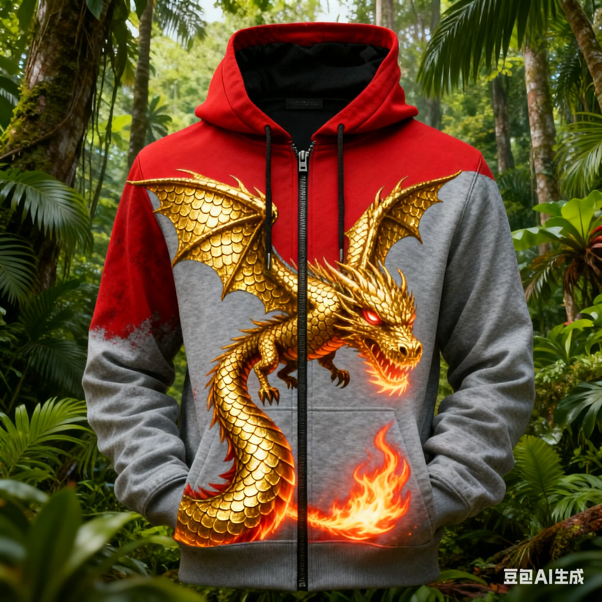 موضة ثلاثية الأبعاد التنين نمط الرجال هوديس مضحك الحيوان طباعة مقنعين زمم بلوزات اليومية معطف غير رسمي ملابس Y2k المتضخم #4