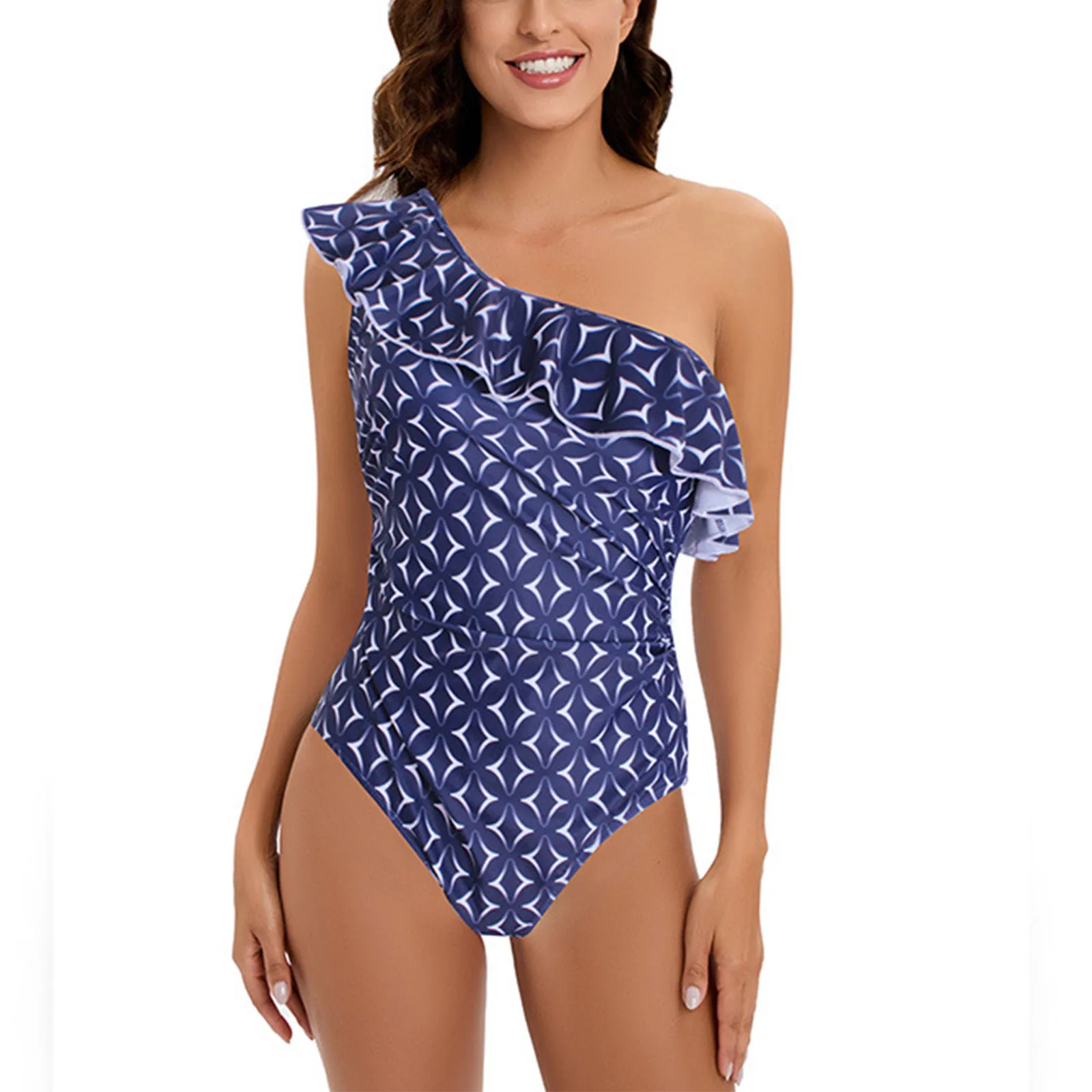 Neue Sexy Bikini Feste Badeanzug Frauen Eine Schulter Bademode Push Up Biquini Brazilian Badeanzug Bademode Schwimmen Anzug