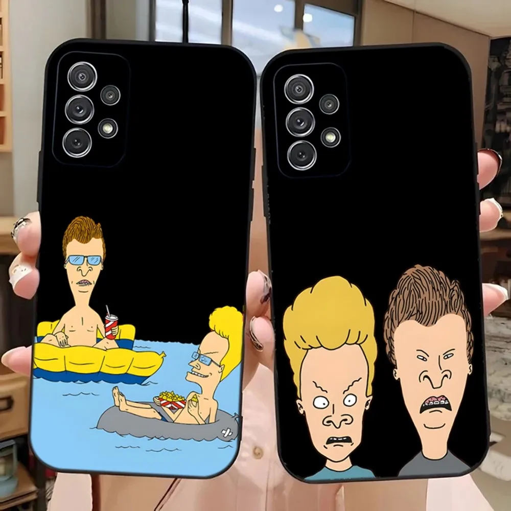 B-Beavis and Butthead Phone Case For Samsung Galaxy A13,A21s,A22,A31,A32,A52,A53,A71,A80,A91 Soft Black Phone Cover