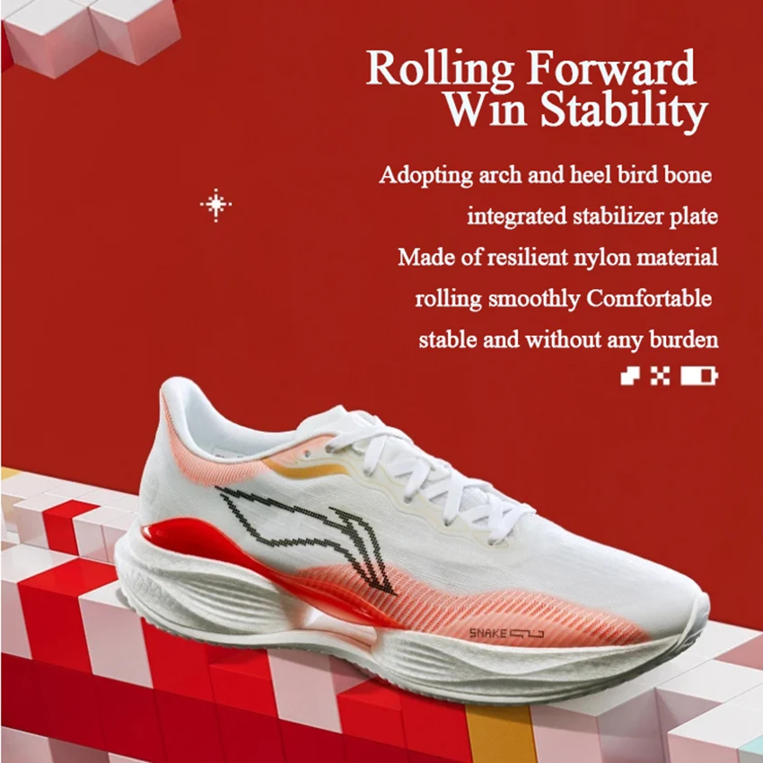 حذاء الجري LI-NING SUPERLIGHT 22 New Year Color للرجال مريح وخفيف الوزن ومبطن ARBV001