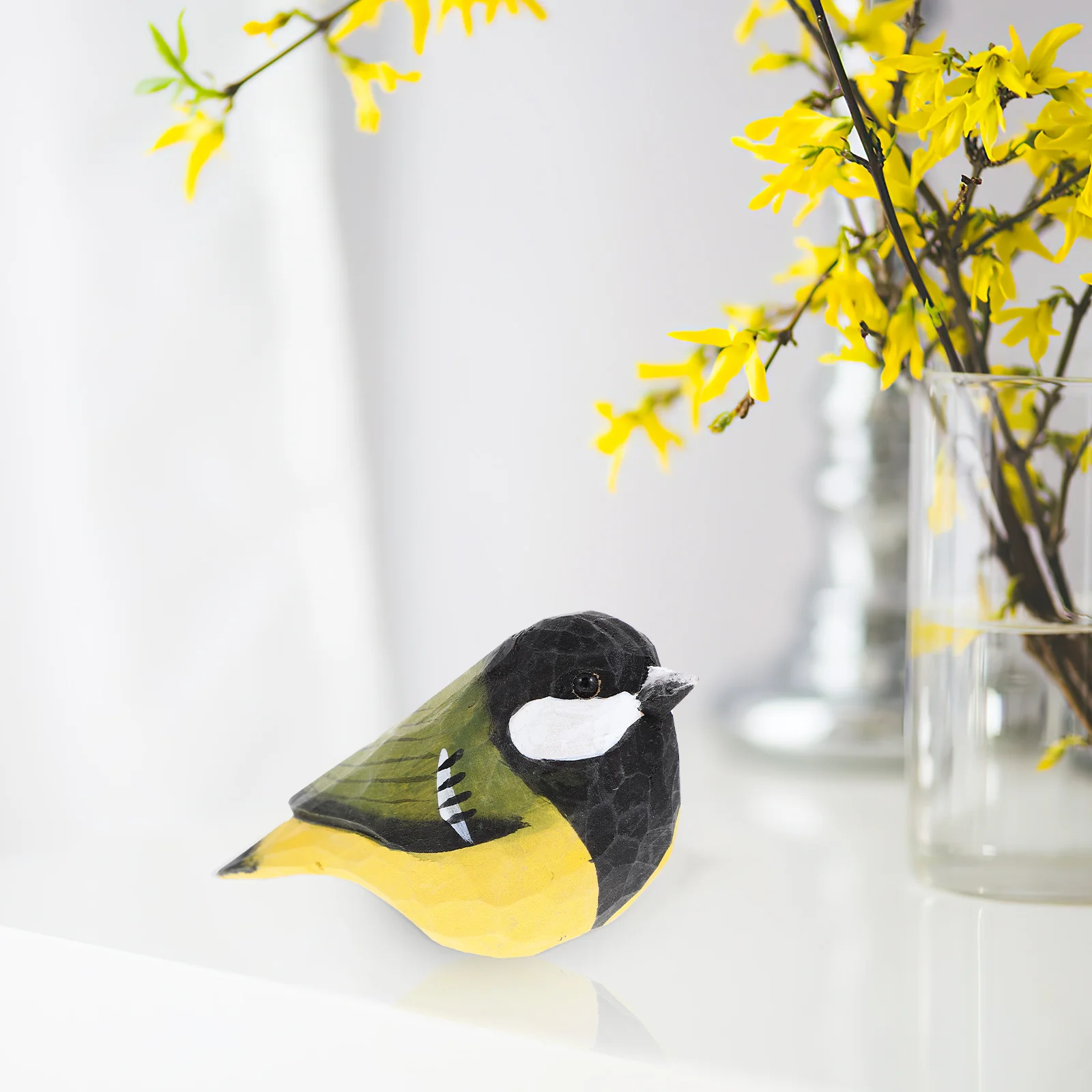 

Lifelike Wooden Bird Ornament Realistic Fake Bird Decoration for Home Garden Tabletop Landscape Display Birds Fake Birds Models