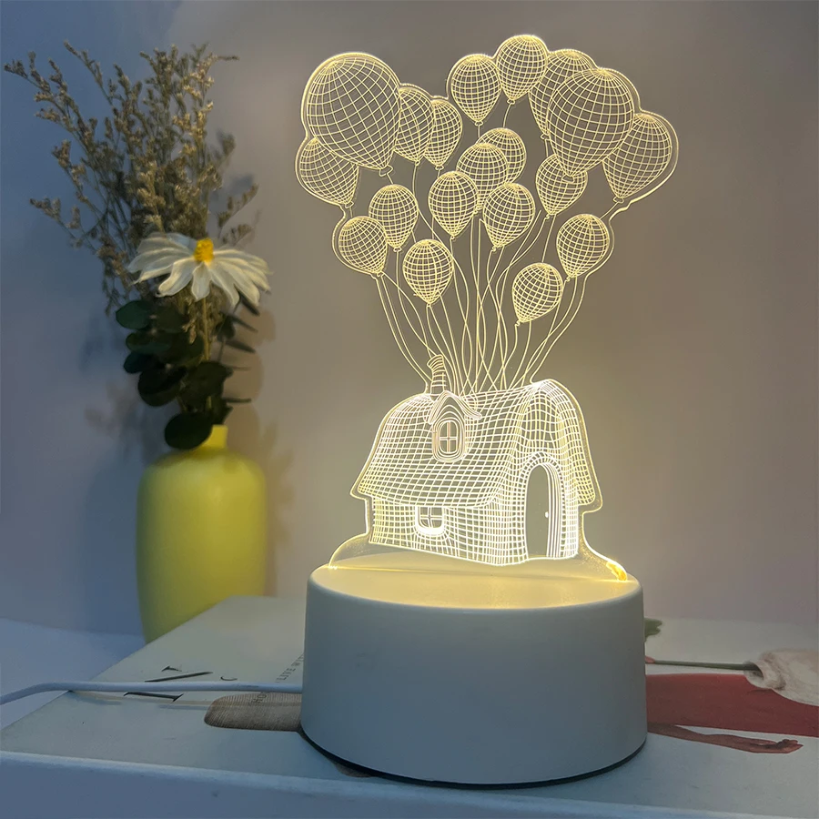 1PC romantic dream balloon House LED mini light - Mother\'s Day, Father\'s Day, Thanksgiving, birthday, holiday decoration warm li