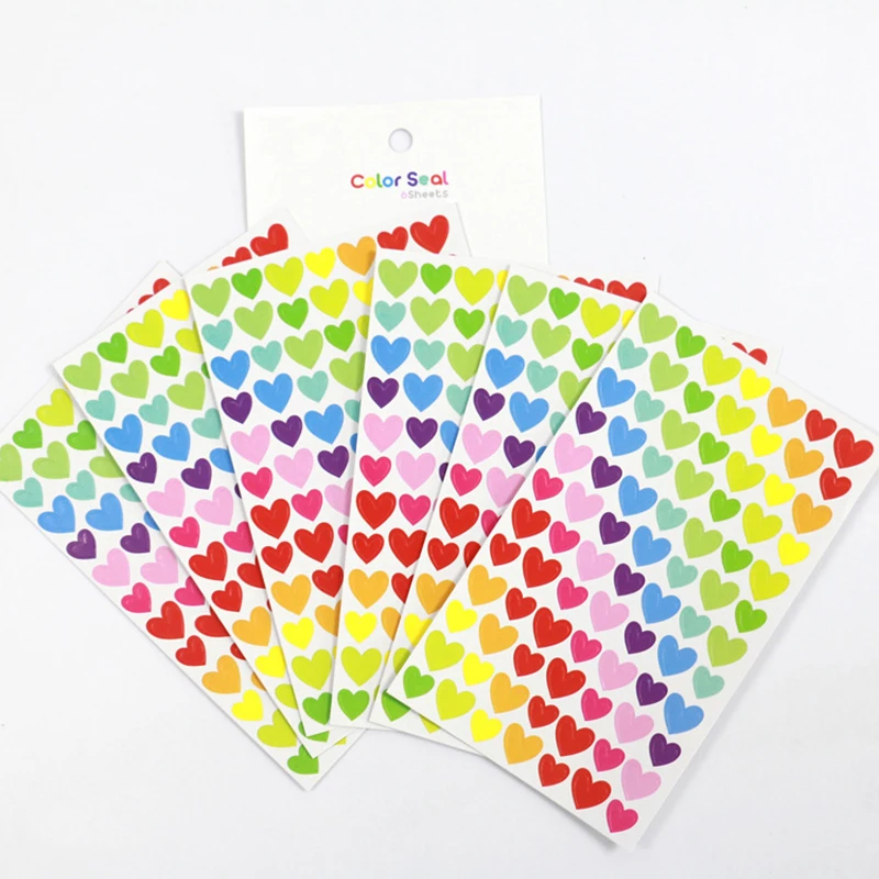 10 Stuks Gemengde Stickers Papier Stippen Hart Ster Kinderen Schattige Gekleurde Sticker Speelgoed Album Dagboek Decoratie Sticker Plak Tmz - afbeelding 2