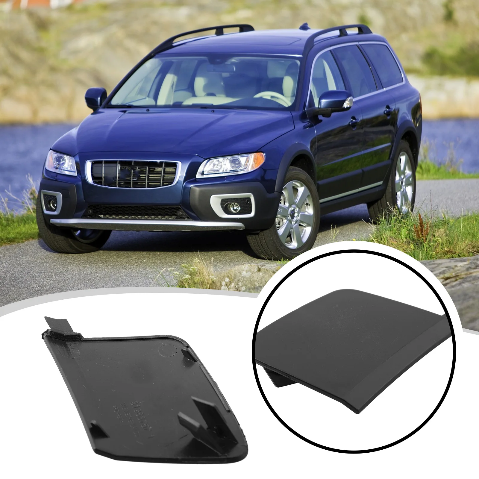 Cap Bumper Tow Eye Part 1pc Lid.unpainted Replacement Hook Replace 39814200 Cover For Volvo V40 2013-2016 Practical Useful