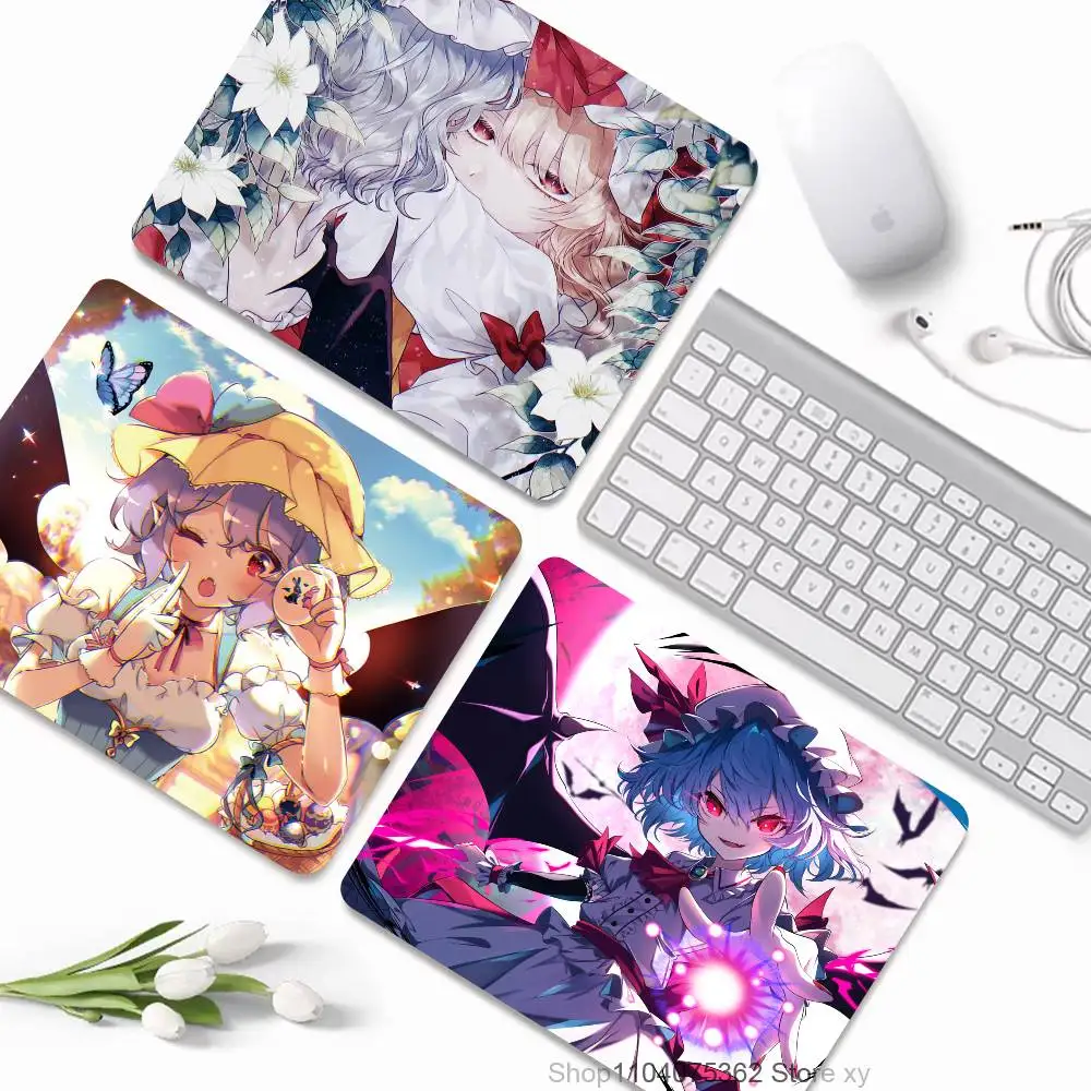Anime Touhou Project Remilia Scarlet Mousepad Small LockEdge Mouse Pad For Gamers Computer Desk Pad Rectangular Anti-slip Rubber