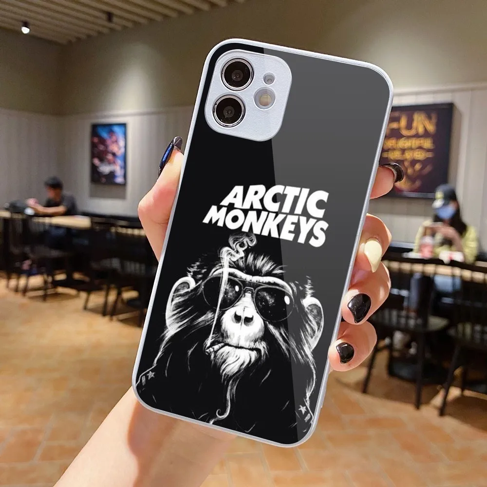 Arctic Monkeys Mobile Cell Phone Case for iPhone 15 14 13 12 11 Pro Max X XR XS 8 7 Plus Liquid Glass Phone Cover Funda image 5