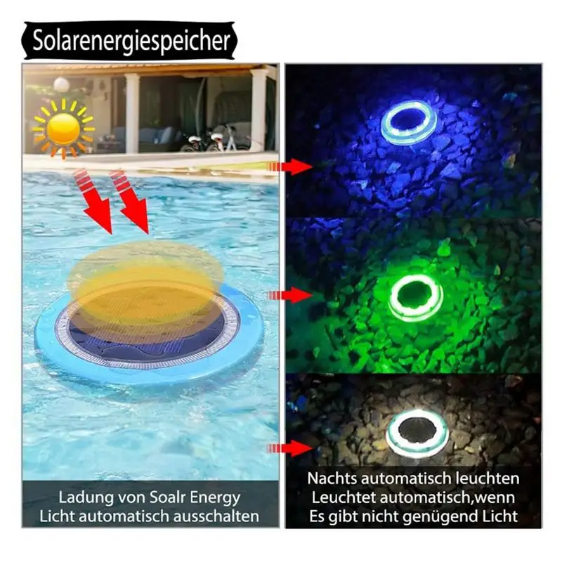 Luce galleggiante per piscina luce a sfera per piscina incandescente a LED con luce notturna galleggiante per piscina incandescente impermeabile per prato da giardino con fontana per laghetto