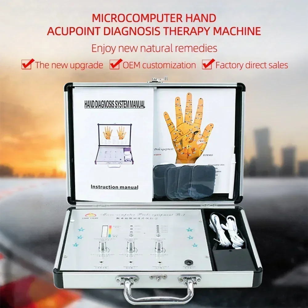 Hot selling and popular Multi Frequency Full Body Health Analysis Hand Acupoint Therapy Diagnosis Machine