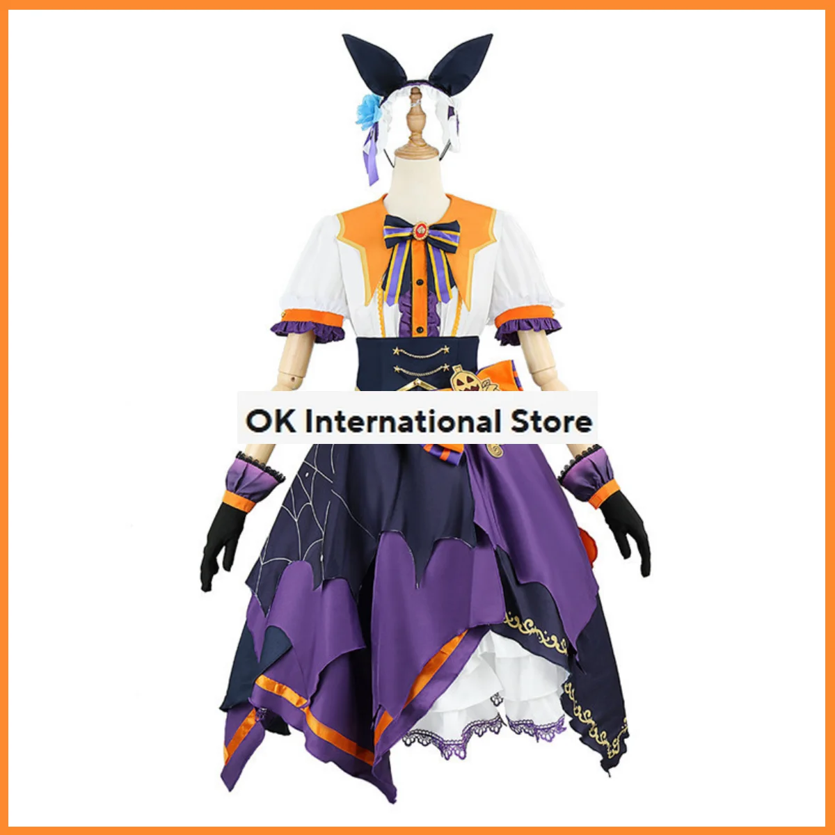 Anime Game Umamusume: Pretty Derby Rice Shower Cosplay Costume Wig Halloween Lolita Dress Shoes Woman Kawaii Christmas Suit