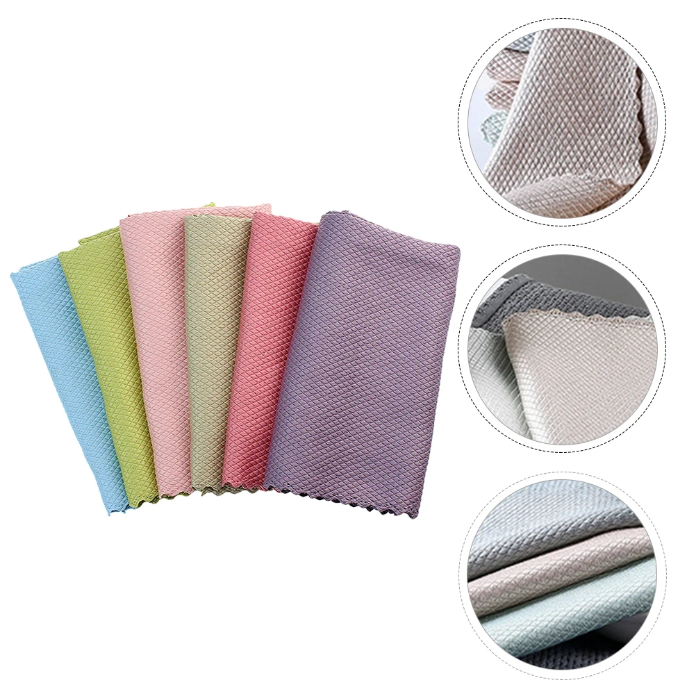 

10Pcs Fish Scale Dish Cloth Multi-Use Kitchen Soft Durable Absorbent Practical Kitchen Scrubbers
