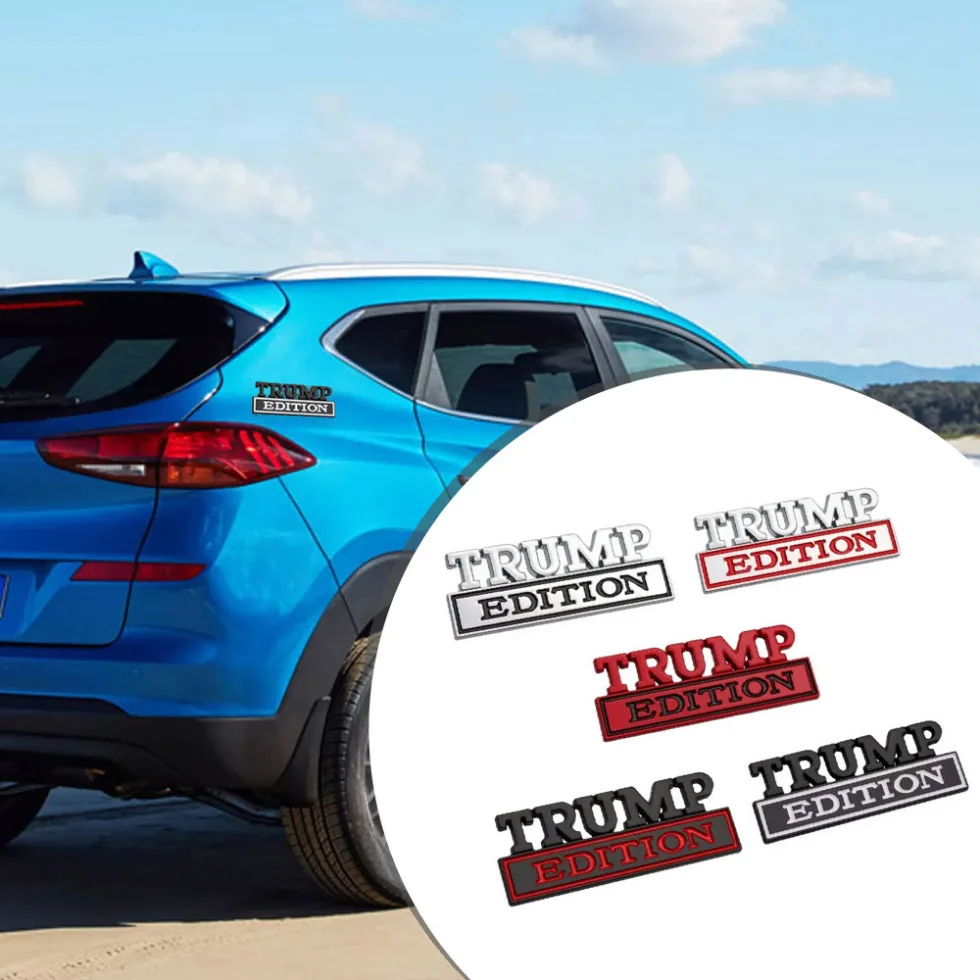 

1pc Car Bumper Trump Edition Styling Stickers Car Tail Emblem Stickers Car Body Badge Decal Decorative Auto Exterior Accessories