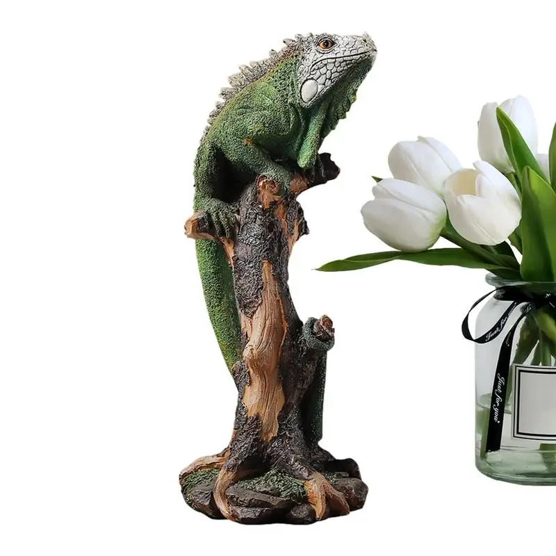 

Resin Lizard Ornament Lifelike European Lizard Desk Sculpture Home Decoration Products For Bedroom Living Room Entrance Hall