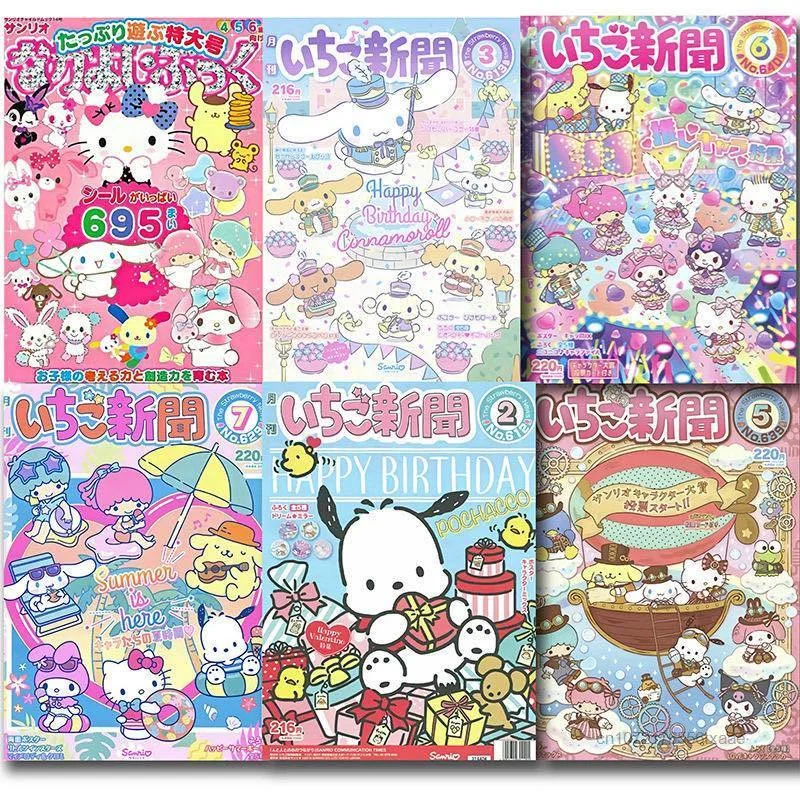 Sanrio Hello Kitty Stickers Mural Cartoon Wall Paper Pasting Poster Y2k Women Fashion Bedroom Accessories Korean Home Decoration