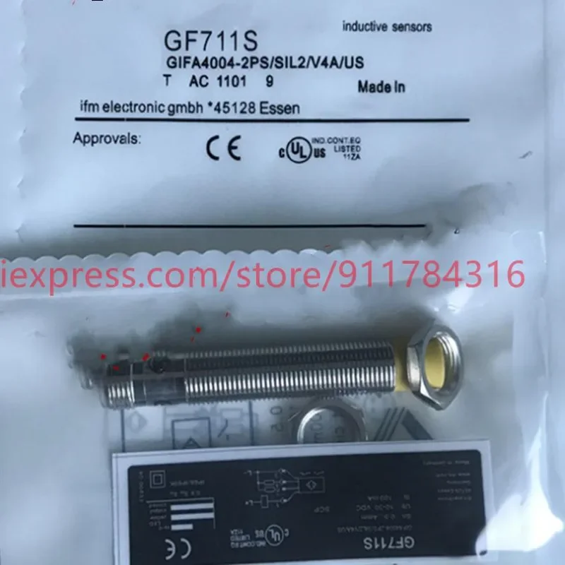 2pcs New High Quality Ifm Proximity Switch GF711S Plug-In PNP Normally Open And Normally Closed Inductive Sensor