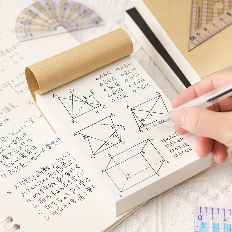 250 sheets / 1 book blank notepad portable diy cover creative material book thickened upturn notebook ins simple draft book