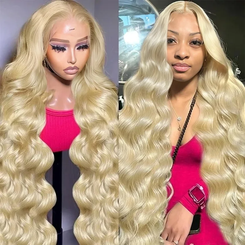 

Blonde Body Wave Lace Front Wig HD Transparent Lace 13x4 13x6 Human Hair 613 Glueless Pre Plucked Frontal 30 40 Inch Wigs