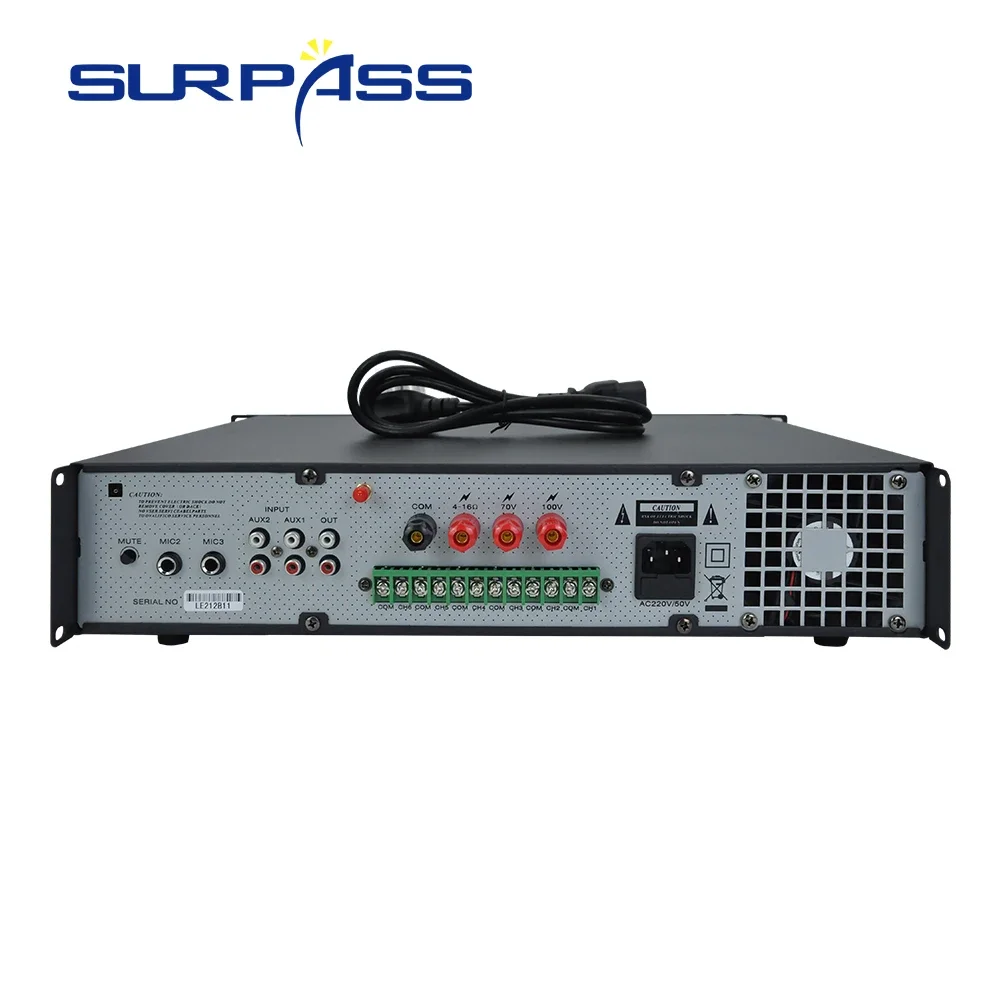 Amplificador Mixer Multifuncional com Bluetooth, Amplificador De Áudio, PA Fundo, Sistema De Som Para Escritório, Sala De Aula, Hotel, Villa, 6 Zonas