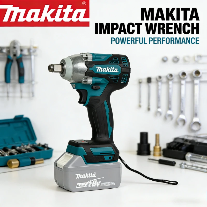 

Makita DTW300 18V Tool Set Brushless Power Large Cordless Wrench 330Nm Torque Wind Cannon Remove Tire Lithium Auto Repair