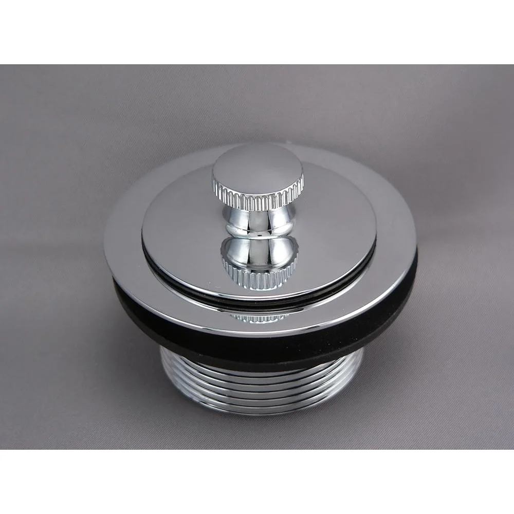 Lift Turn Tub Drain Replacement Assembly Strainer Kit Polished Chrome Heavy Duty Metal Durable 1.5 Inch Compatible All Standard