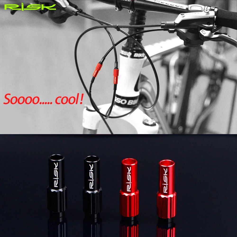 RISK 4mm 5mm Mountain Road Bike Bicycle Inline Cable Adjuster Adapter Adjustment Screw Bolt Derailleur Shift Brake Cable End Cap