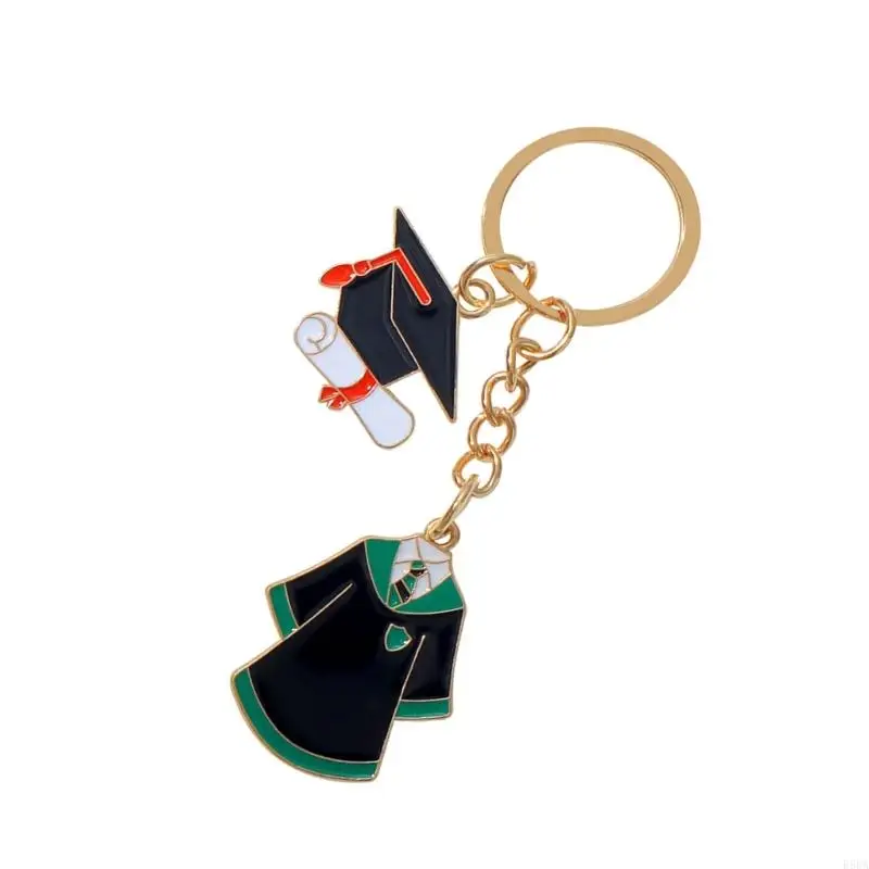 E56A Stylish Mortarboard Keychain Accessory for Graduates and Education Professionals