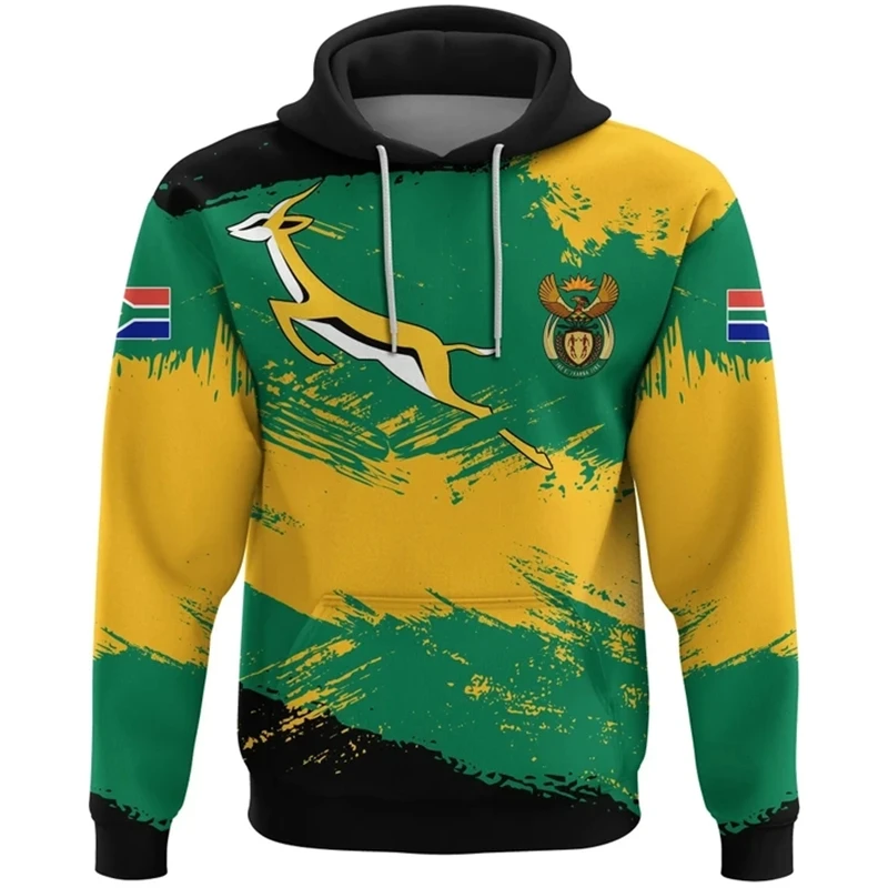 

South Africa Map Flag 3D Print Hoodies For Men Clothes Fashion Springboks Sweatshirts National Emblem Pullovers Boy Tracksuit