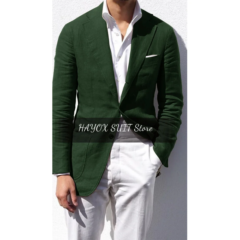 Veste en Lin et Coton pour Homme, Tissu Élégant, Mince, Confortable, Respirant, Mode Travail, Été