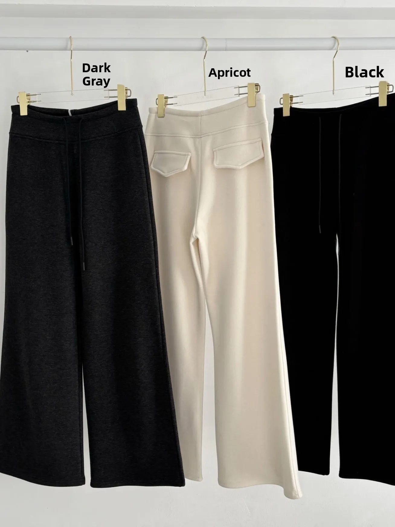 Fce 라인드 와이드 레그 팬츠 하이 웨이스트 스트레이트 컷 요가 캐주얼 팬츠 슬리밍 롱 트라우저 여성용 다용도 가을...