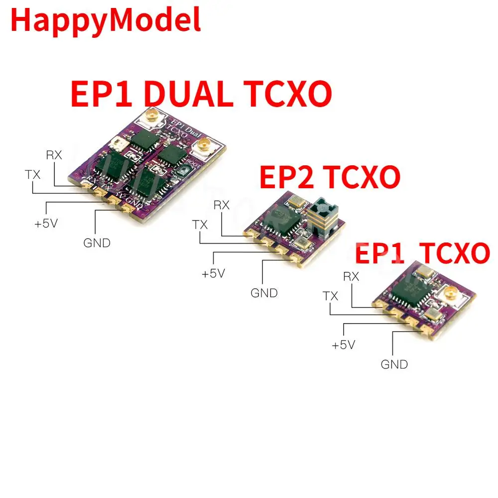 جهاز استقبال HappyModel 2.4G ELRS EP1 EP2 EP1 DUAL TCXO True Diversity مع مضخمات RF لطراز FPV طويل المدى بدون طيار RC