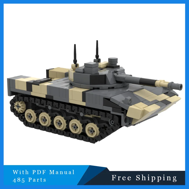 

Hot 897PCS Exquisite Earthy Yellow Tank Modular Building Blocks Model For Kid Education DIY Assembly Toy Christmas Birthday Gift