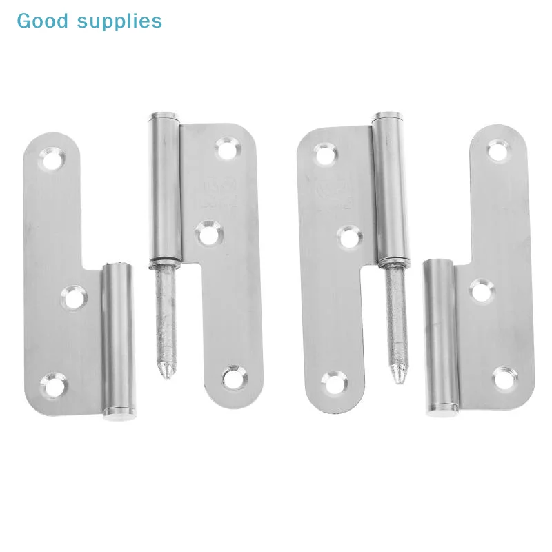 4 Inch Thick Stainless Steel Fireproof Wardrobe Door round Corner Detachable Flat Hinge for Bedroom Room