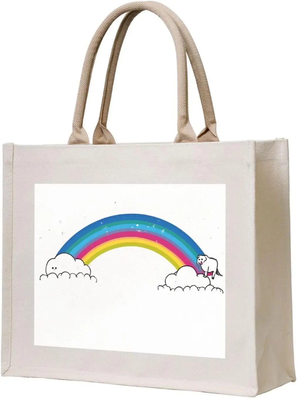 (Kleine regenboog) Canvas draagtas Strand Reizen Schoudertas Geschenken Schoudertas