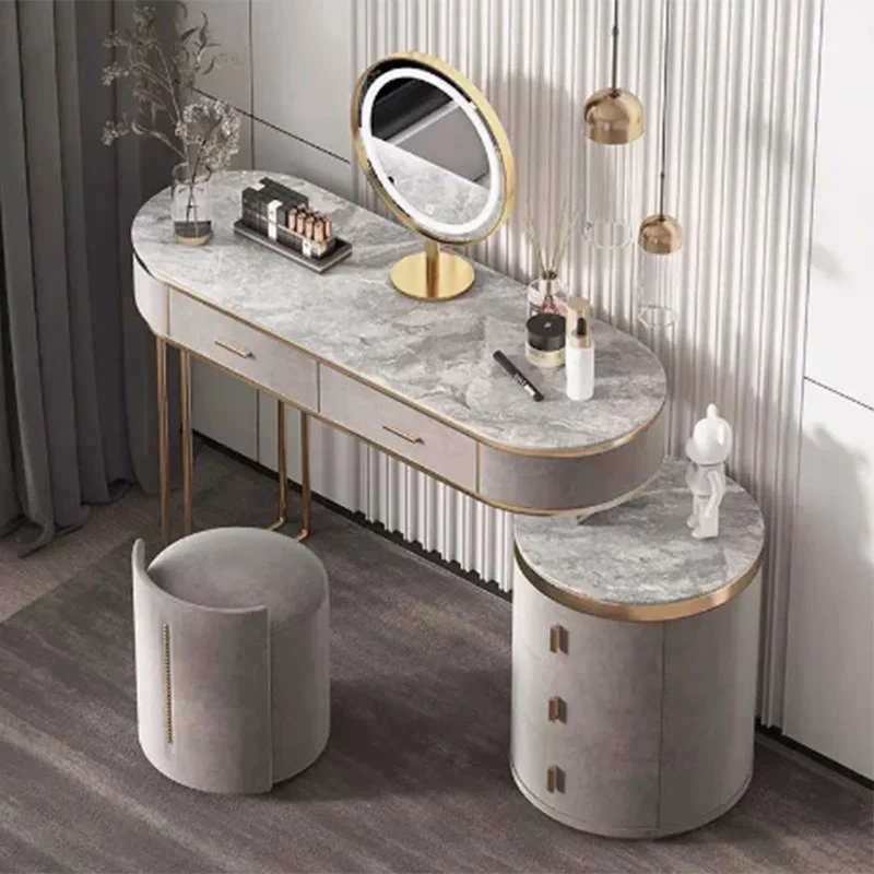 

Luxury Bedroom Vanity Table Bedroom Mirror Modern Bathroom Dressing Table Jewelry Storage Muebles De Dormitorio Trendy Furniture