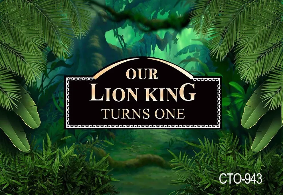 Photo Studio Background The Lion King Baby Fairy Birthday Party Tropical Banner Backdrop for Photography Vinyl Decoration