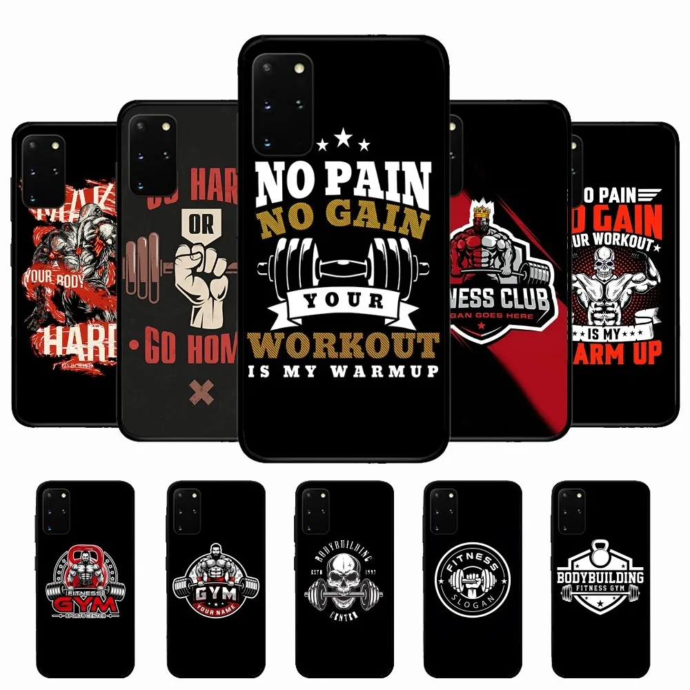 Gym Fitness Bodybuilding Phone Case For Samsung S 9 10 20 21 22 23 30 23 24 Plus Lite Ultra FE S10lite Fundas