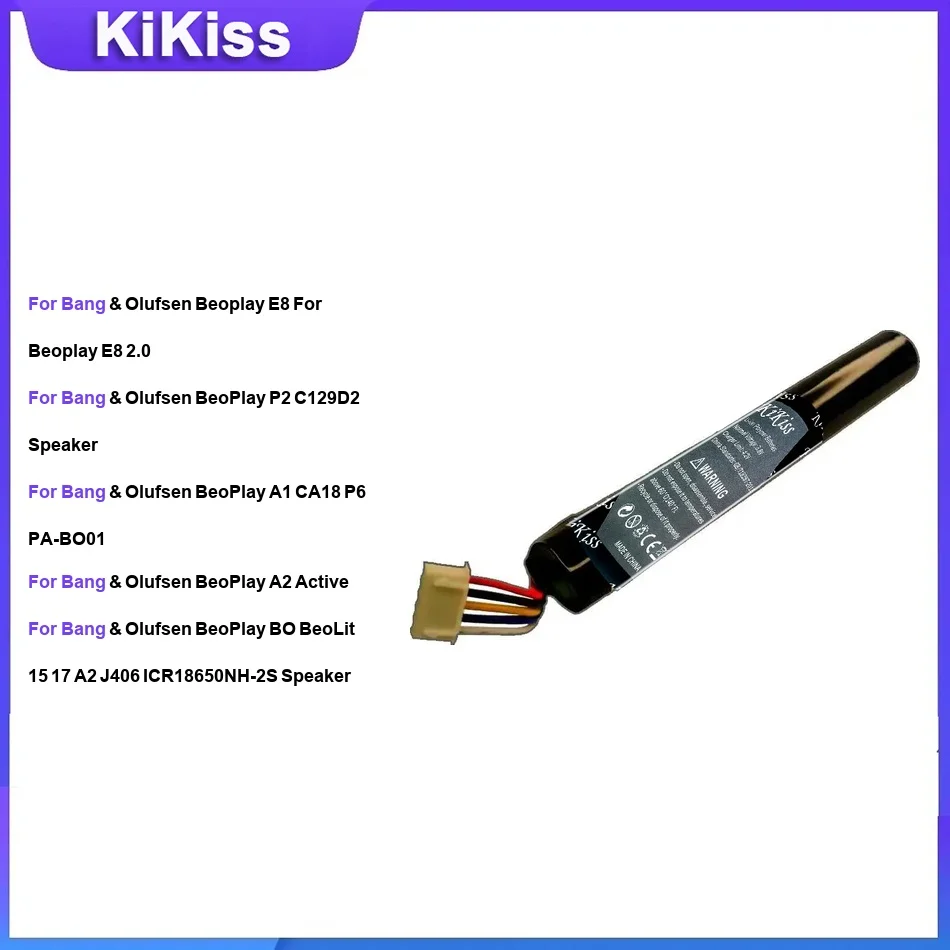 Аккумулятор для Bang & Olufsen Beoplay E8, Beoplay E8 2.0 P2 C129D2 A1 CA18 A2 Active, BeoLit 15 17 A2 J406 ICR18650NH-2S Speaker