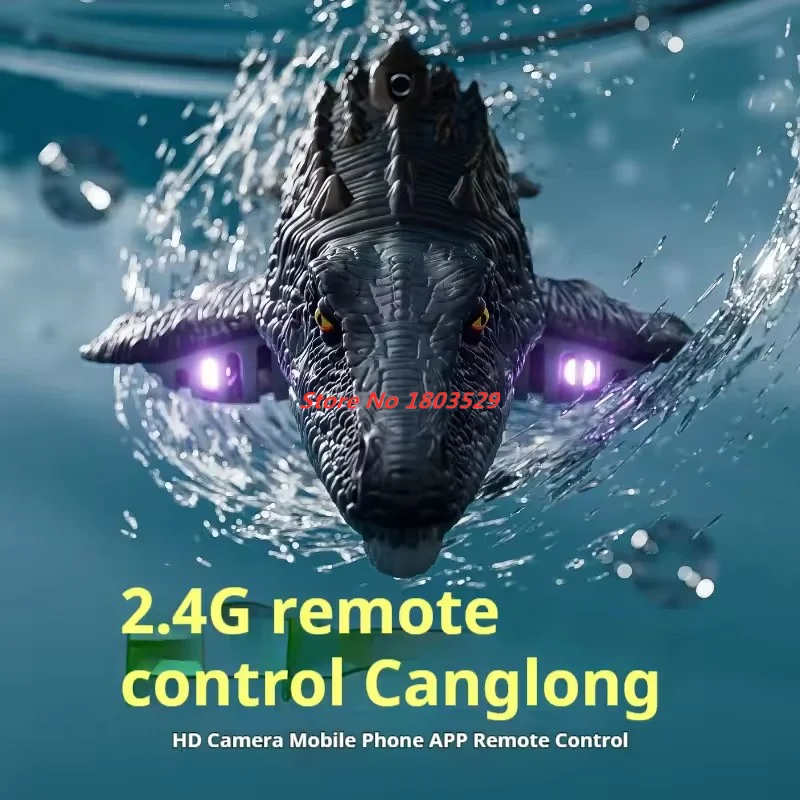 WIFI FPV Dinosaur Mosasaur with Water Spray HD Camera for Gifts RC Boat Intelligent Simulation Dinosaur Model Waterproof Toy