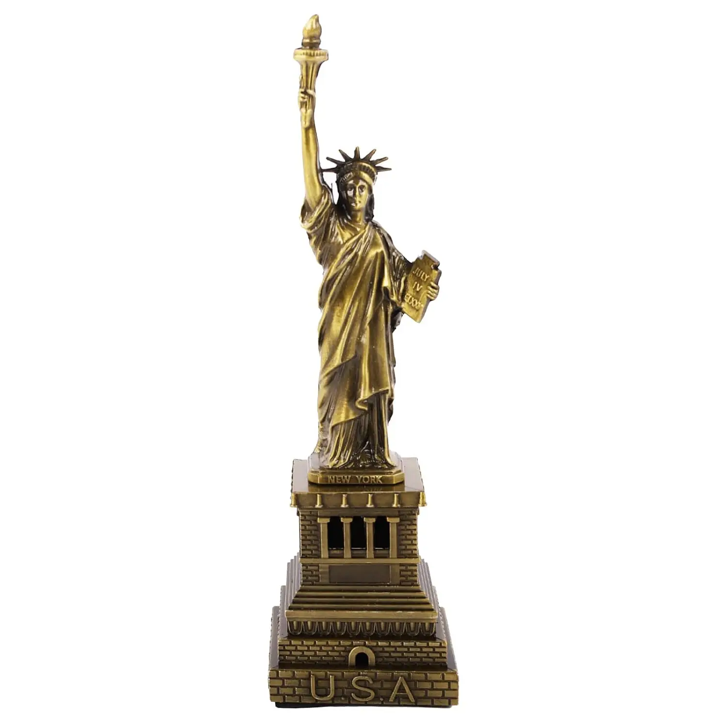 Statue of Liberty America 12.5 Inches Metal Model Souvenir Home Decor Gift Copper Tint for Friends,New York City, Customized