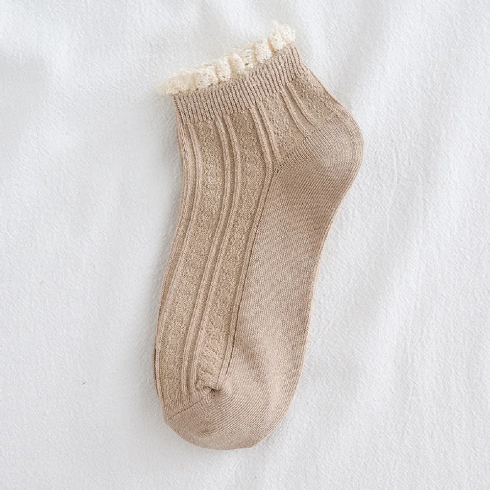 

Забавные модные милые короткие хлопковые носки для девочек, кружевные носки, чулочно-носочные изделия, женские носки с оборками