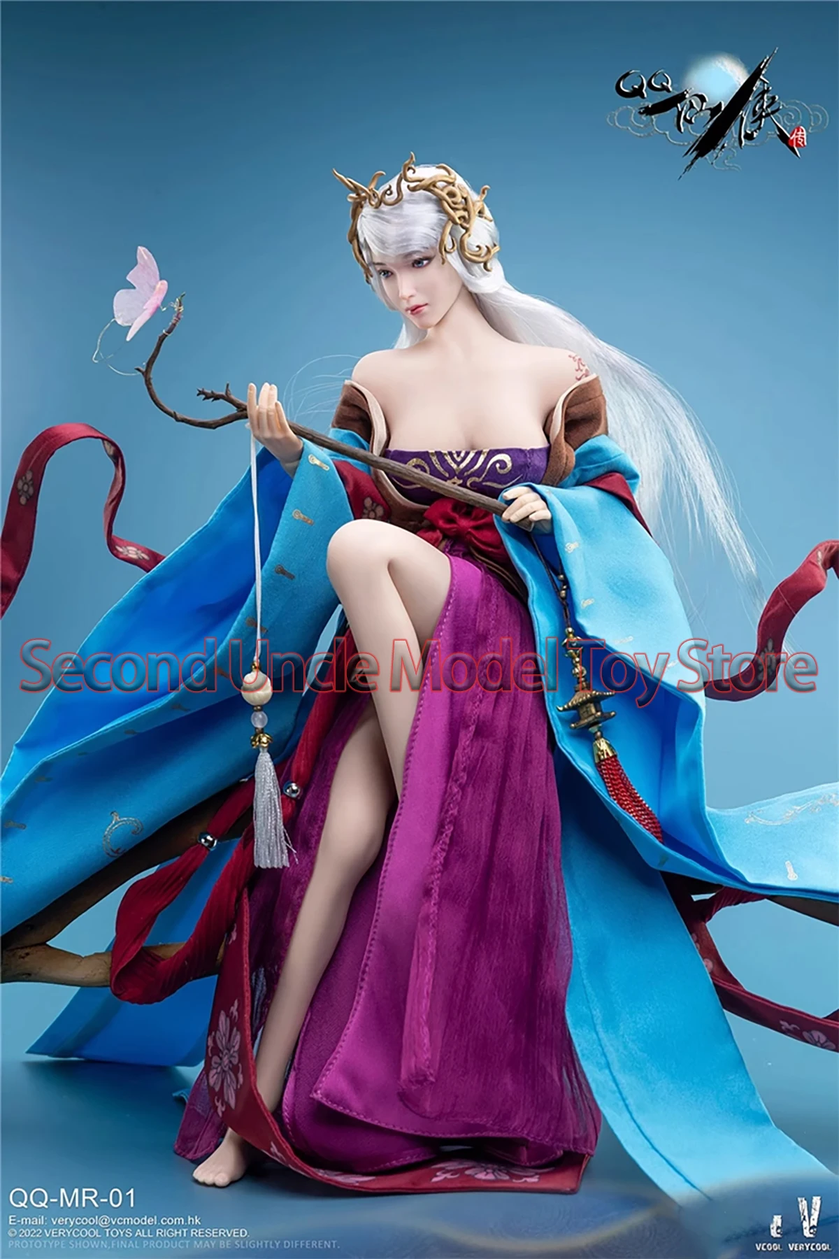 

VERYCOOL QQ-MR-01 1/6 Ancient Female QQ Fairy Hero Series Murong Hair Transplant Sculpture Collectible Full Set Action Figure