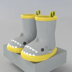 Cartoon Shark Kids Rain Boots For Boys Girls Waterproof Rubber Boots For Children Toddler Rain Shoes Kid's Boot CSH1418