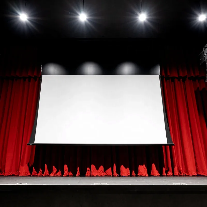 Ceiling / Wall Mounting  Electric Rear Projection Screens 6 Meter, Electric Roll-up Projection Screen